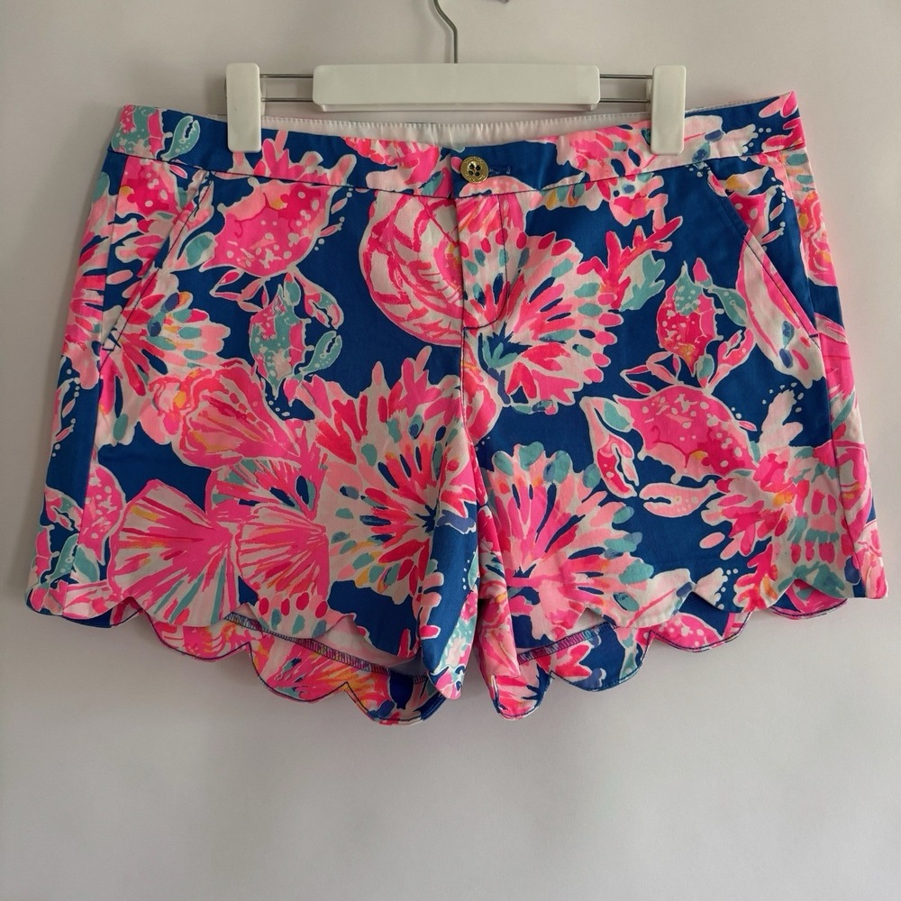 Lilly Pulitzer Womens Buttercup Stretch Short 5" Inseam 14 Bright‎ Tropical